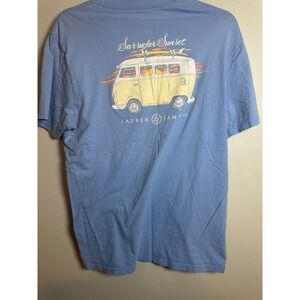 Lauren James & Co Seersucker Sunset Surf Van Graphic‎ Pocket T Shirt
